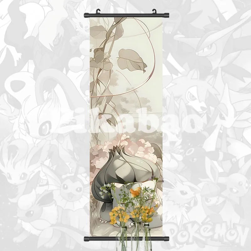 Printed Poster Anime Wall Artwork Greninja Pictures Gardevoir Painting Canvas Pikachu Hanging Scrolls Home Room Decor