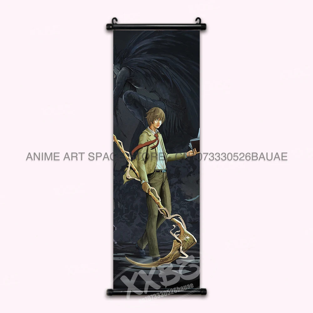 Anime DEATH NOTE Hanging Painting Classic Cartoon Poster Yagami Light Scrolls Pictures Ryuk Home Decor Mural Wall Art For Room