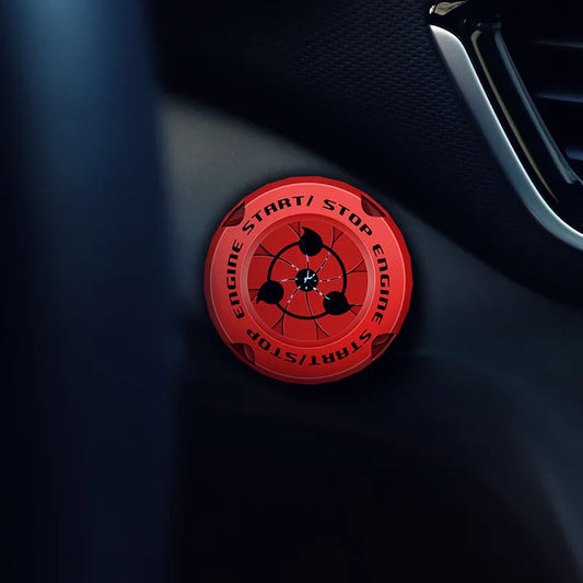 Naruto Car Sharingan One-Click Start Protective Cover Decorative Cover Car Ignition Switch Creative Decoration Cartoon Car Gift