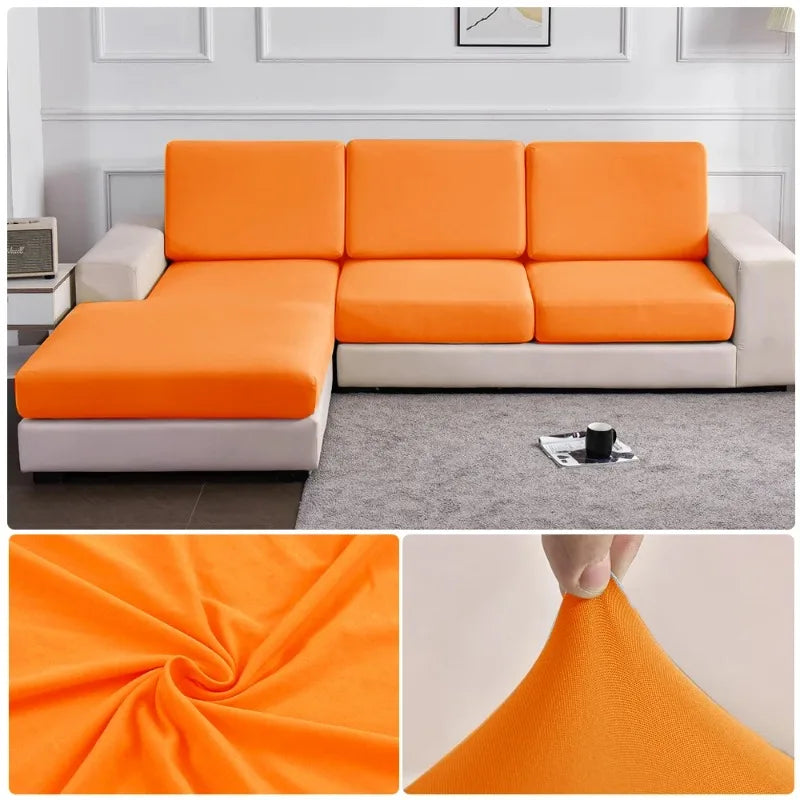 Elastic Sofa Seat Cushion Cover Spandex Polyester Sofa Cover for Living Room Washable Removable L Shape Corner Couch Protector
