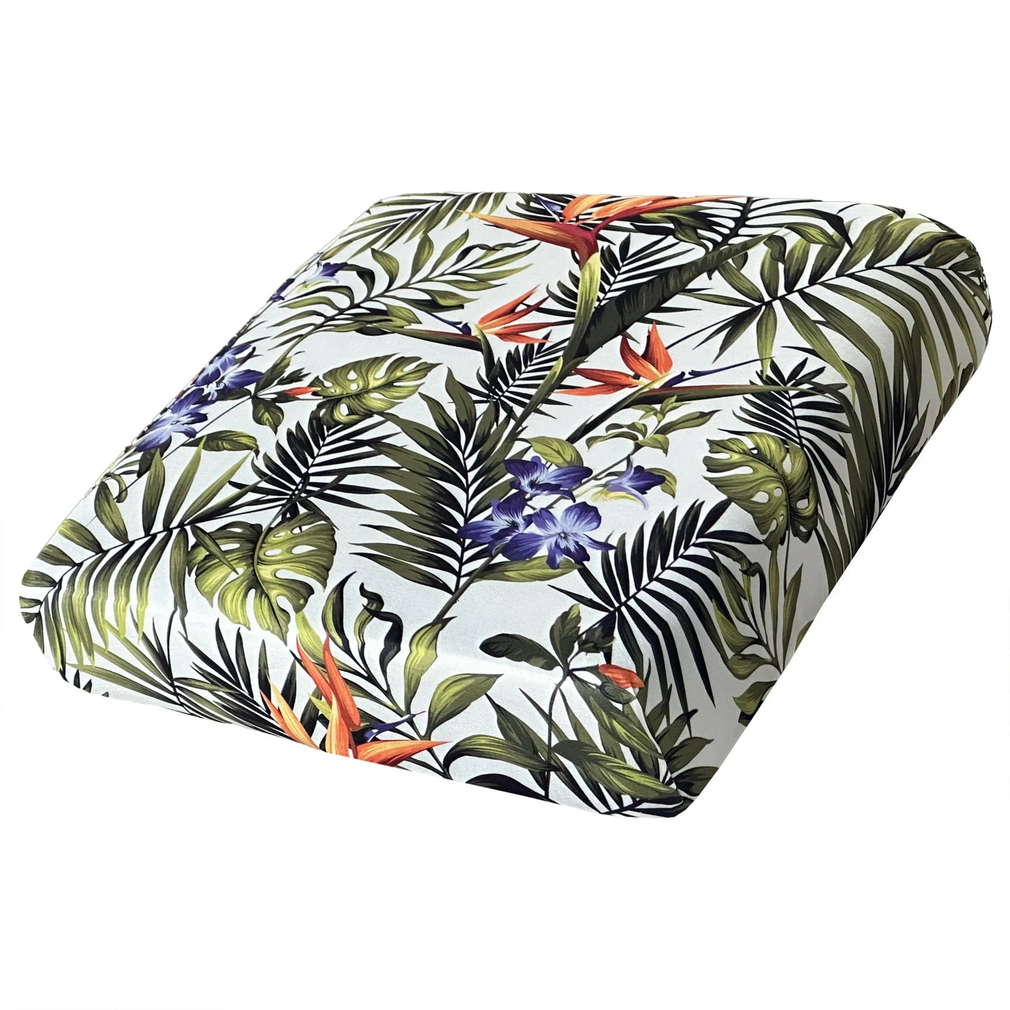 Tropical rainforest leaf printed milk silk sofa cover, elastic sofa cover, dust-proof and detachable sofa cover