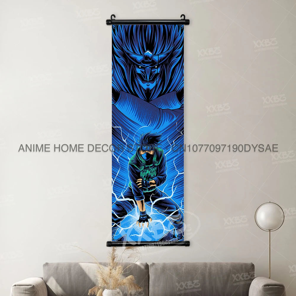 Naruto Posters Uchiha Madara Decorative Painting Uchiha Itachi Anime Hatake Kakashi Wall Art Uchiha Sasuke Scrolls Picture Decor