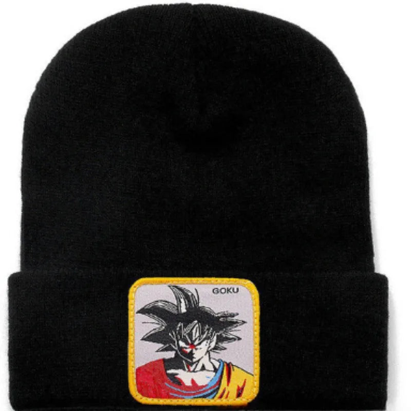 Anime Cartoon Dragon Ball Women Men Knitted Warm Winter Hats For Women Men Solid Hip-hop Casual Cuffed Beanies Bonnet