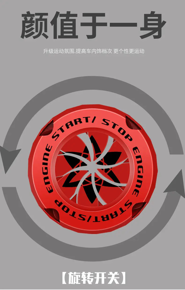 Naruto Sharingan Start Button Cover – Ignition Switch Decor