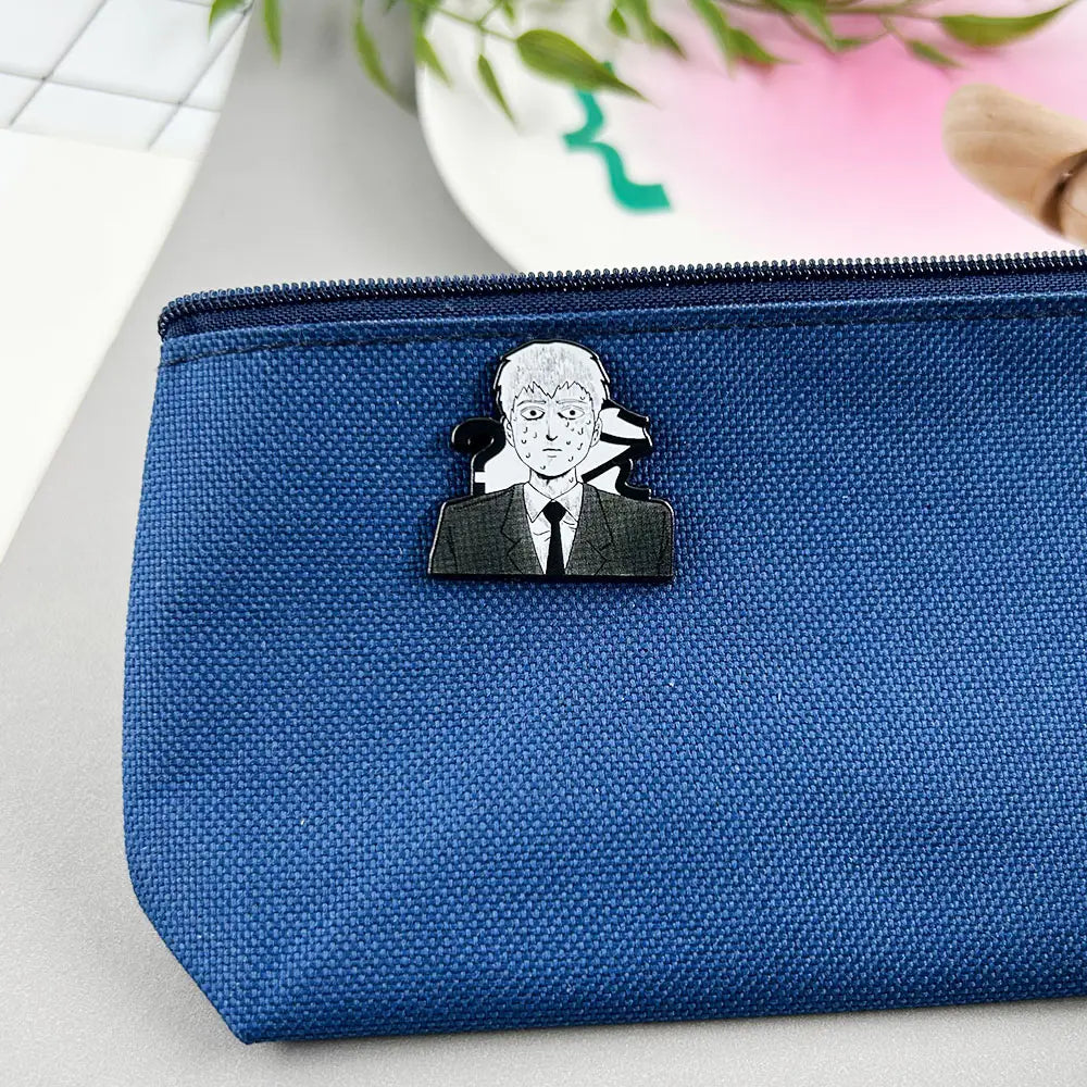 Horror Reigen Arataka Lapel Pin Mob Psycho100 Character Peripheral Badge Comic Brooch Fan Accessories Decoration
