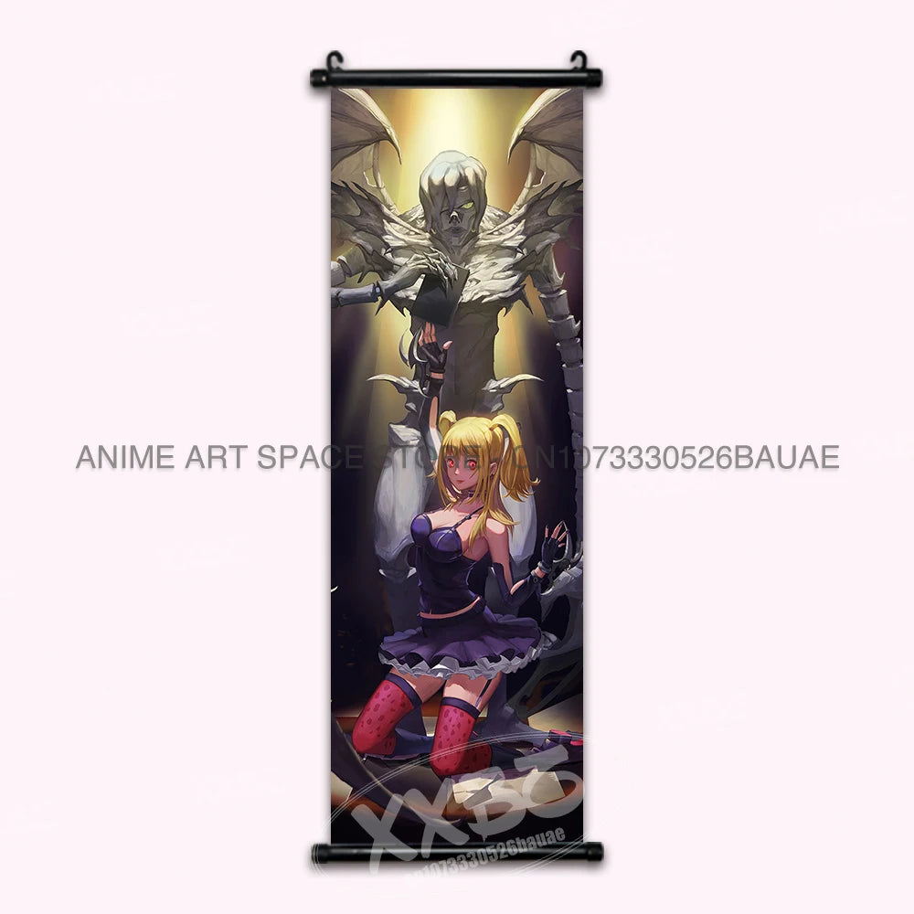 Anime DEATH NOTE Hanging Painting Classic Cartoon Poster Yagami Light Scrolls Pictures Ryuk Home Decor Mural Wall Art For Room