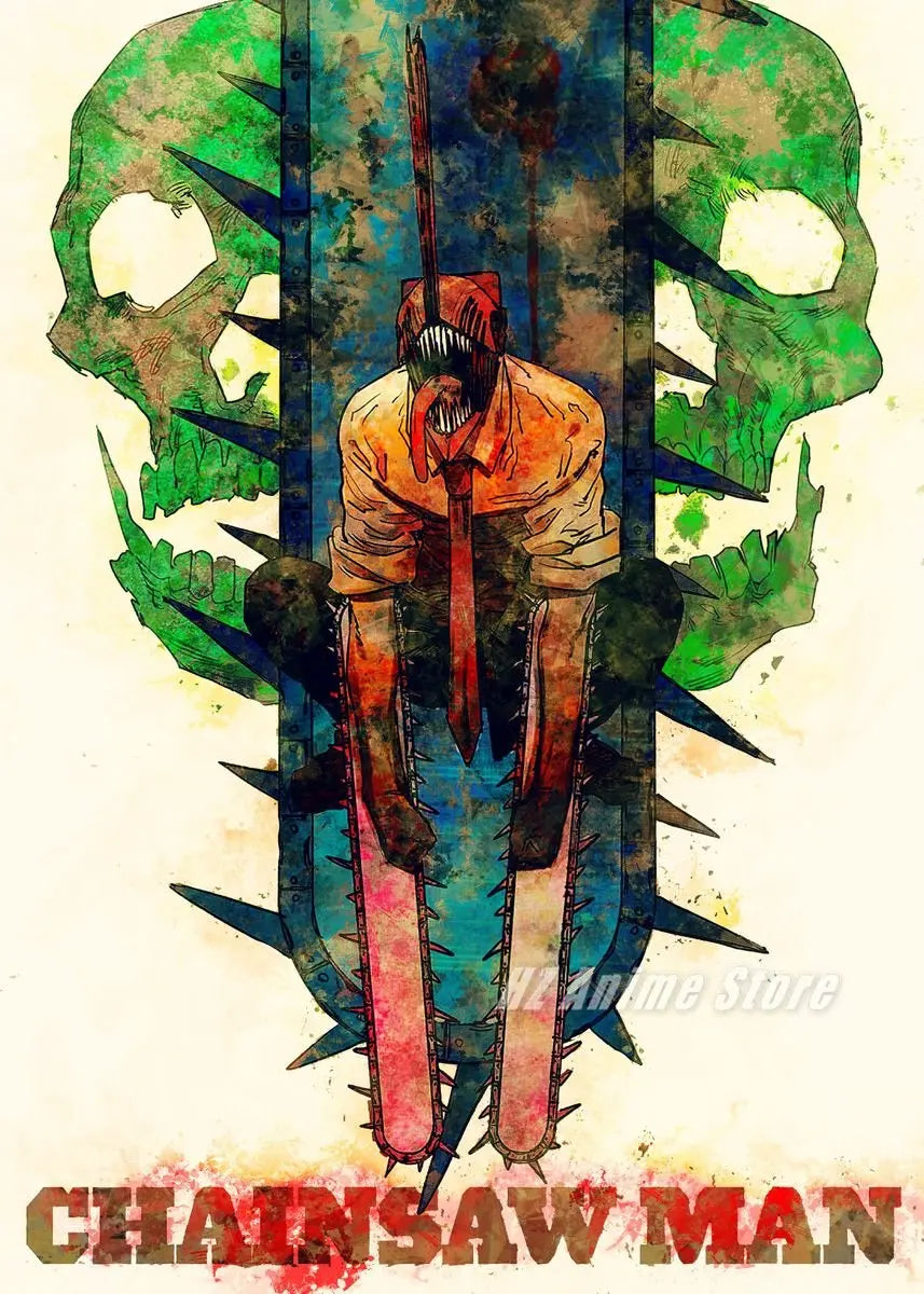 Anime Chainsaw Man Posters and Prints Canvas Painting Chainsawman Comic Wall Art Pictures for Modern Family Bedroom Home Decor