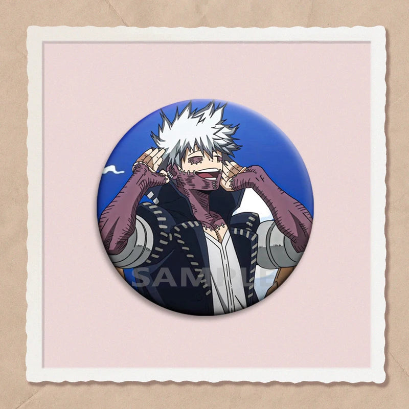 32/44/58mm Hot Anime My Hero Academia Dabi Button Pins Creative Brooches Cartoon Badge for Backpack Collar Decoration Gifts
