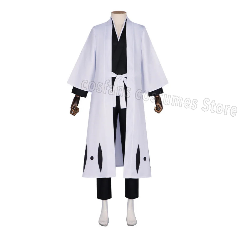 Aizen Sousuke Cosplay Costume Wig Bleach Cosplay Thousand Year Blood War Gotei 13 Team 5 Captain Robe Kimono Outfits Customize