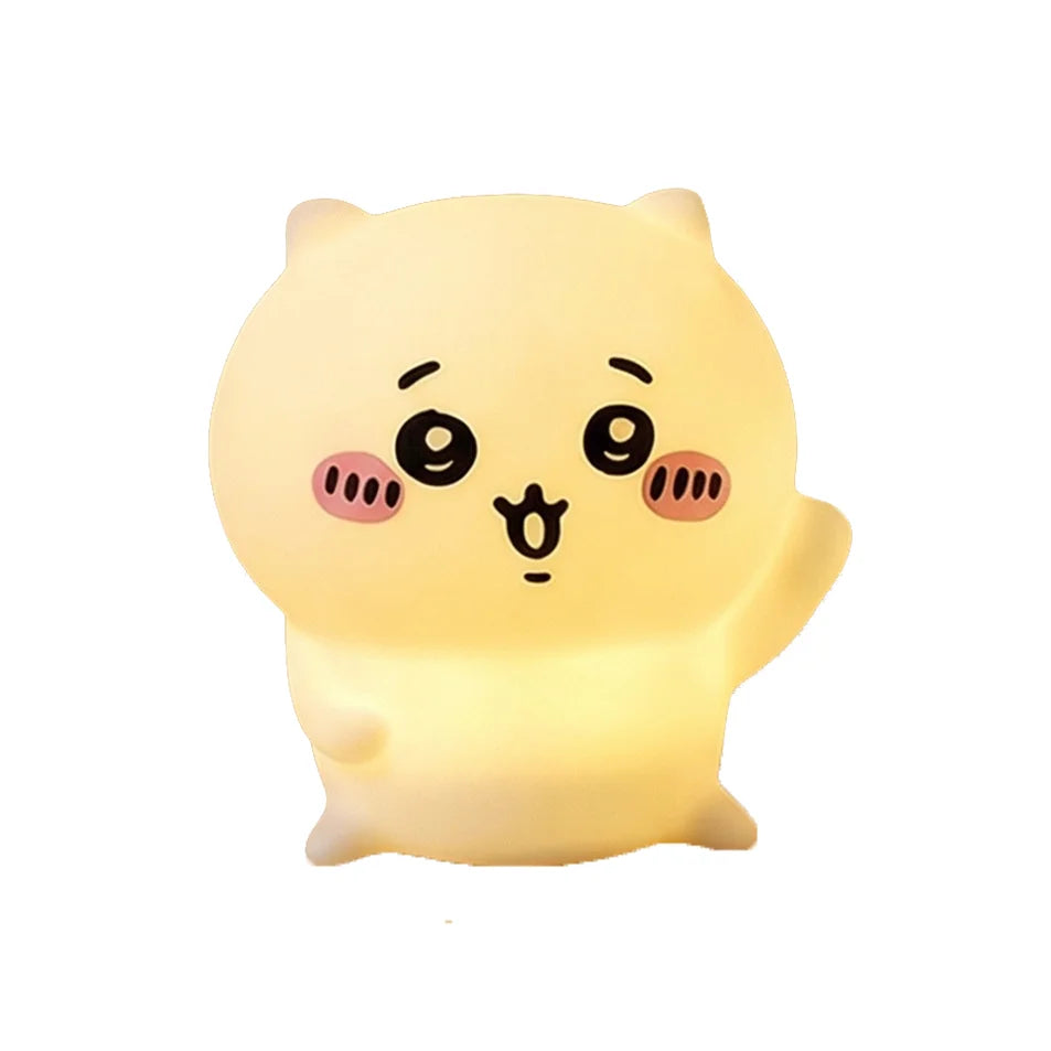 Anime Giyikawa Kawaii Bedroom Desktop Decoration Hachiware Usagi Cartoon Vinyl Doll Night Light Luminous Toy Surprise Girl Gifts