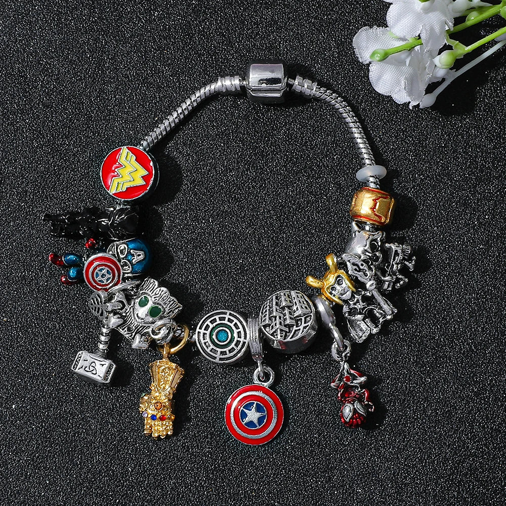 Cartoon Bracelet Classic Fashion Anime Pendant Accessories for Best Friend Superheroes Pendant Bracelet Gifts