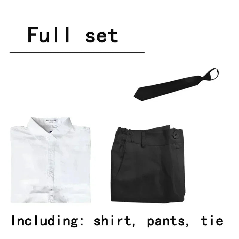 Anime Chainsaw Man Denji Cosplay Costume Wig Pants Shirt Public Safety Devil Hunter Halloween Costumes for Men Women Adult