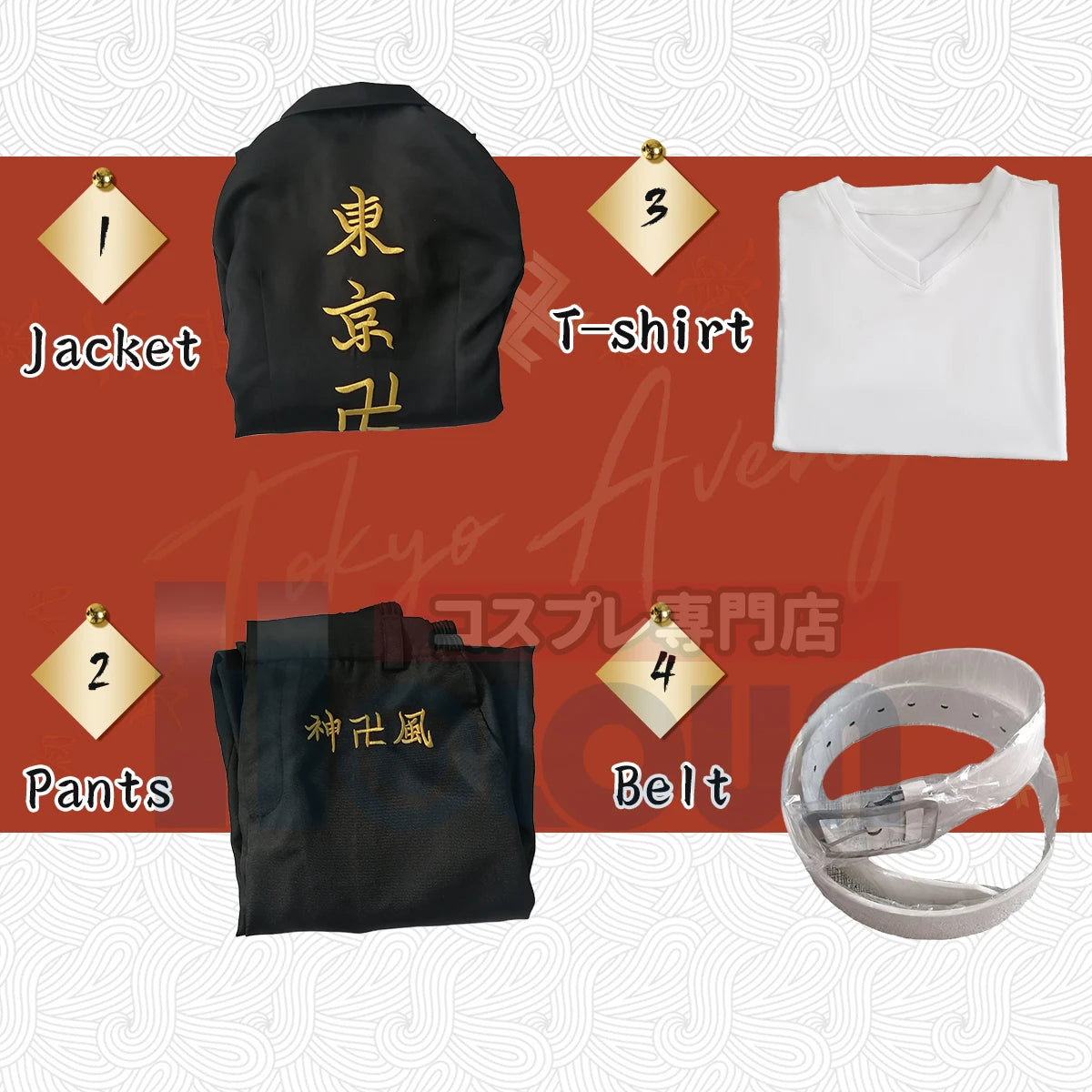 HOLOUN Anime Tokyo Manji Gang Manjiro Sano Mikey Cosplay Costume Embroidery Coat T-Shirt Pants Uniform Halloween Christmas Party