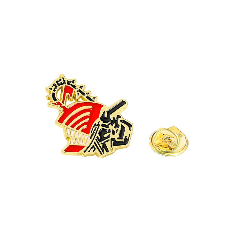 Chainsaw Man Enamel Pins Anime Pochita Power Brooches for Women Clothes Badge Kids Bags Decoration Classic Toys Christmas Gift