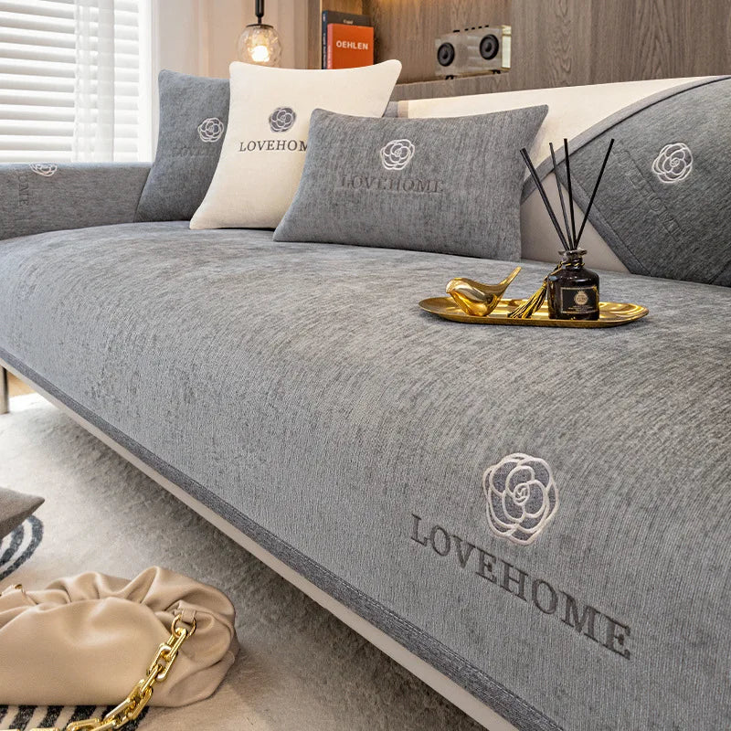 1PC Chenille Universal Sofa Cover Non-Slip Combination Sofa Cushion L Shape Couch Towel for Living Room Protector fundas de sofa