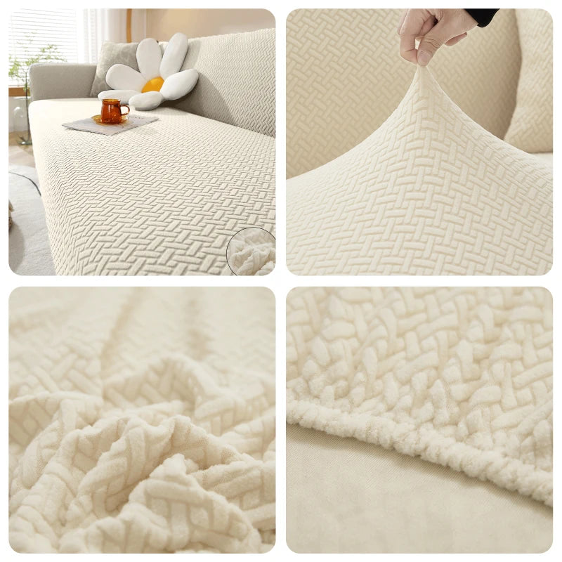 Elastic Jacquard Fabric Sofa Cover Stretch Couch Cover Sectional L Shape Sofa Slipcover Corner Case For Home 1/2/3/4/5 Seaters