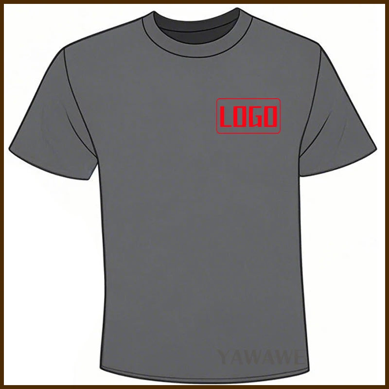 For man Text here Fashionable summer t shirt Custom Design Here Short Sleeve Daily Wear Tailor-made Oneck Rock tees Personalized