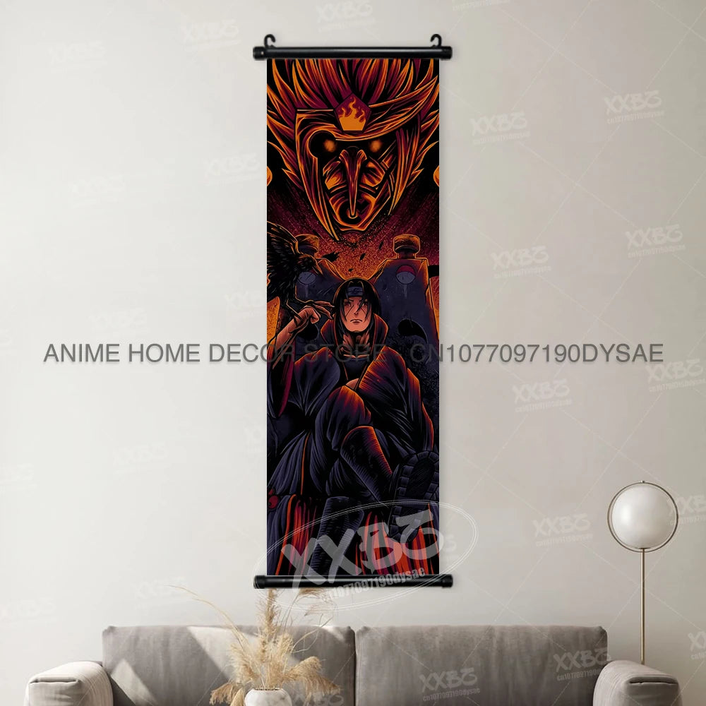 Naruto Posters Uchiha Madara Decorative Painting Uchiha Itachi Anime Hatake Kakashi Wall Art Uchiha Sasuke Scrolls Picture Decor