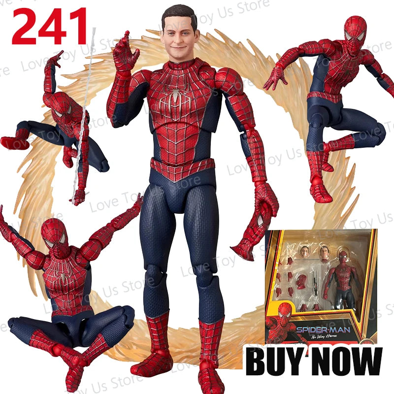 New Mafex No.241 Spider Man Toby Maguire Heroes Have No Return Friendly Neighborhood Action Figure Model Toys Collectible