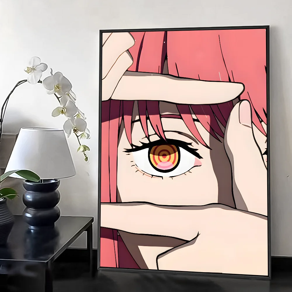Makima Chainsaw Man Anime Poster HD art sticky wall waterproof home living room bedroom bar aesthetic decoration