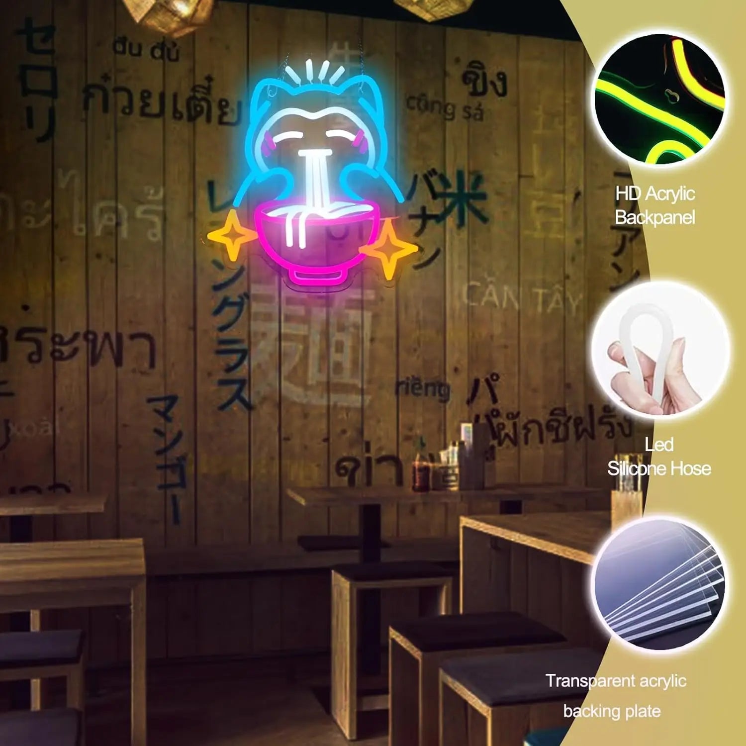Pokemon Ramen LED Neon Light – Kitchen Wall Decor