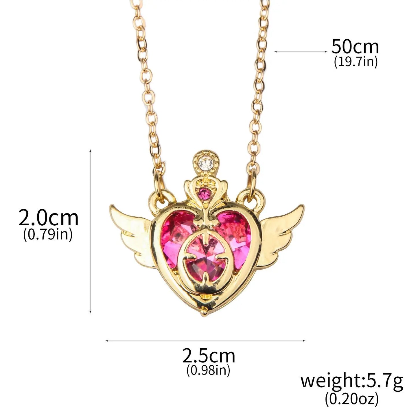 Anime Cartoon Moon Tsukino Usagi Enamel Keychain Necklace for Women Girl Magic Brooch Aino Minako Pin Cosplay Jewelry Gift