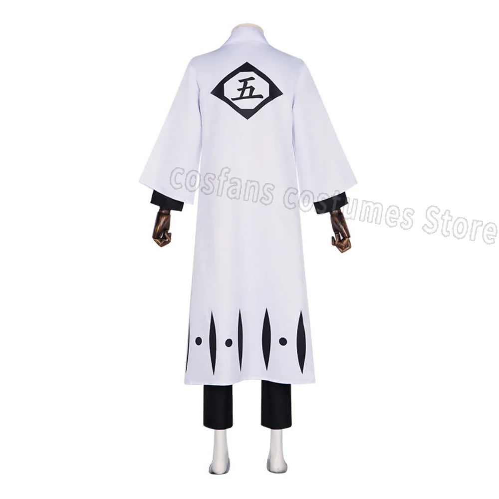 Aizen Sousuke Cosplay Costume Wig Bleach Cosplay Thousand Year Blood War Gotei 13 Team 5 Captain Robe Kimono Outfits Customize