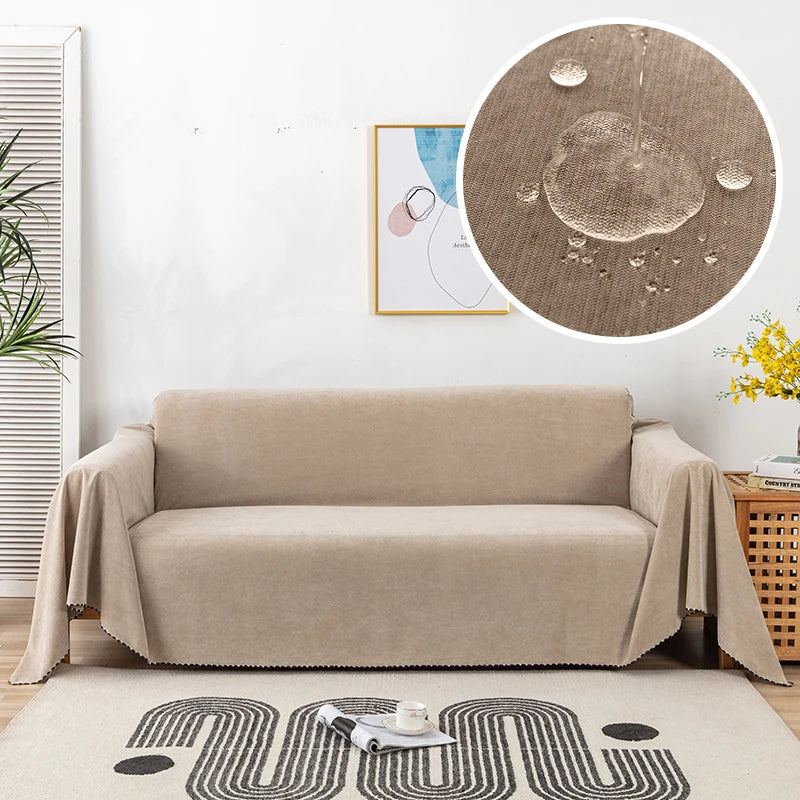 Waterproof Sofa Towel Solid Colour High Quality Sofa Cover Multifunctional Dustproof Durable Sofa Towel For Living Room Decor