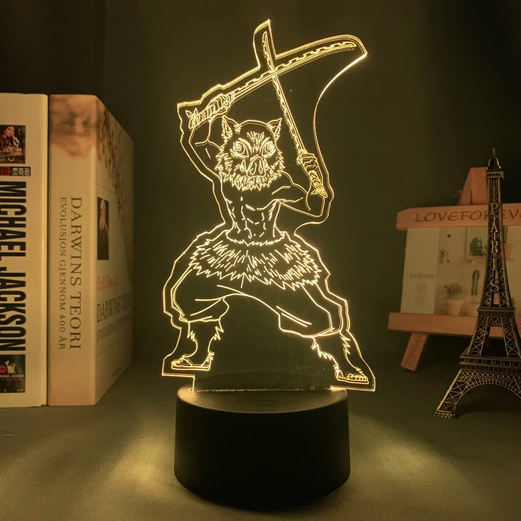 Manga 3d Light Kimetsu No Yaiba for Bedroom Decor Night Light Birthday Gift Table Lamp Anime Demon Slayer Mitsuri Kanroji Figure