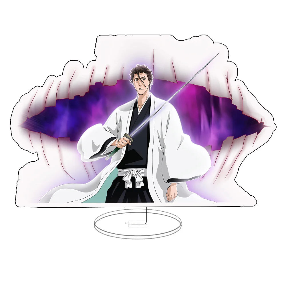 Anime BLEACH Kurosaki Ichigo Inoue Orihime Ishida Uryuu HDFigures Acrylic Keychain Standing Model Toys Desk Decor Collect Gift