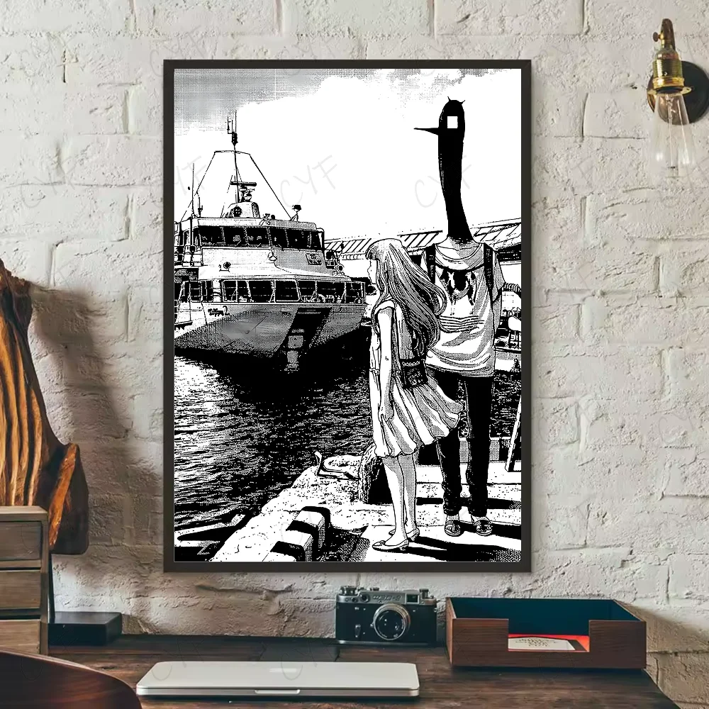 Anime G-Goodnight Punpun Poster Waterproof Wall Art High Quality Print Movie Posters For Living Bedroom Retro Room Decor Gift