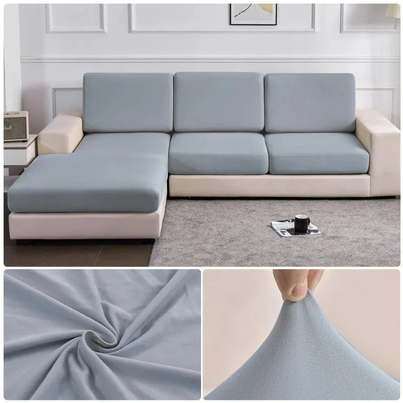 Elastic Sofa Seat Cushion Cover Spandex Polyester Sofa Cover for Living Room Washable Removable L Shape Corner Couch Protector
