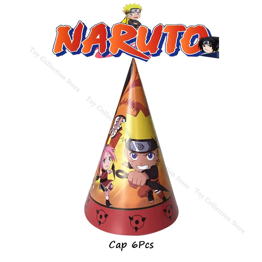 Narutoed Anime Toy Gift Party Supplies DIY Party Decoration Tableware Paper Plate Cup  Latex Foil Ballon Helium Globo Boy Family