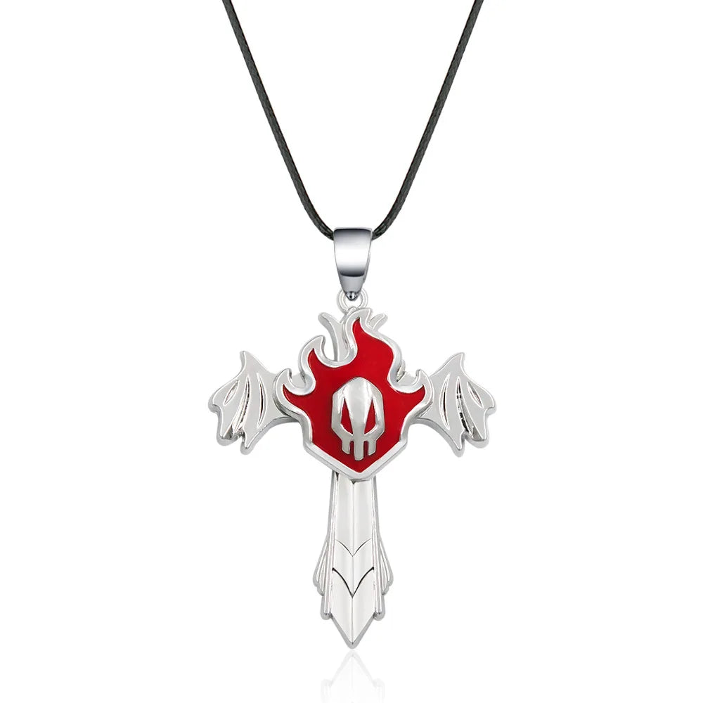 Anime BLEACH Kurosaki Ichigo False Mask Cosplay Necklace Keychain Grimmjow Necklace Cosplay Accessories Man Woman Jewelry Gifts