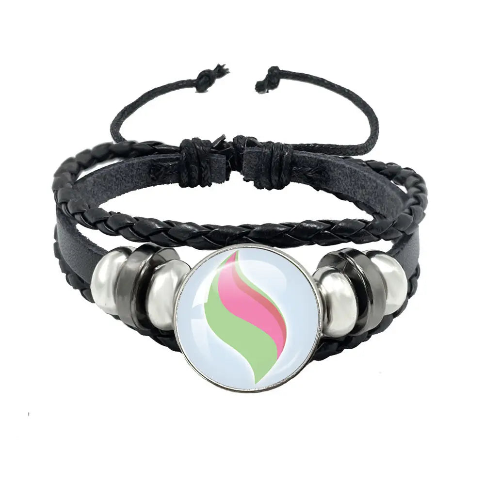 Pokémon Mega Stone Key Chain Anime Peripheral Creativity Exquisite Fashion Black Leather Rope Buckle Key Chain Trend