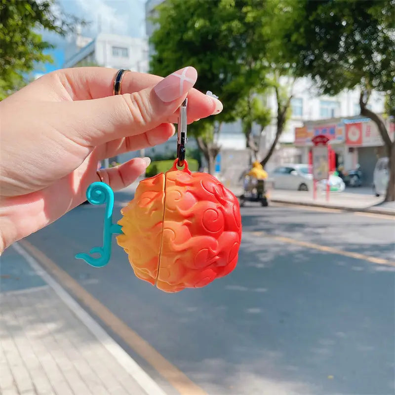 One Piece Devil Fruit For Airpods 4 Case 2024,Anime Silicone Protective Earphone Cover For Airpods Pro 2 Case/Airpods 3