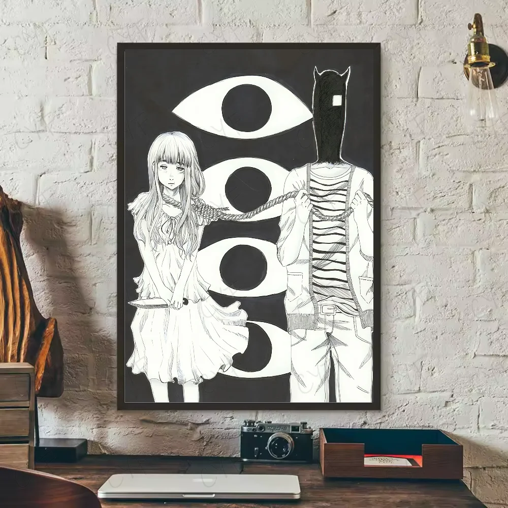 Anime G-Goodnight Punpun Poster Waterproof Wall Art High Quality Print Movie Posters For Living Bedroom Retro Room Decor Gift