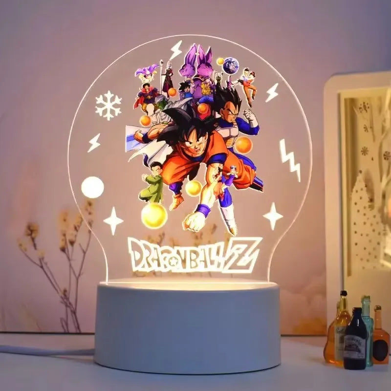 Dragon Ball Night Light Series Animation Figures 3d Ornaments Goku Cartoon Stand Table Lamp Desktop Decoration Christmas Gifts