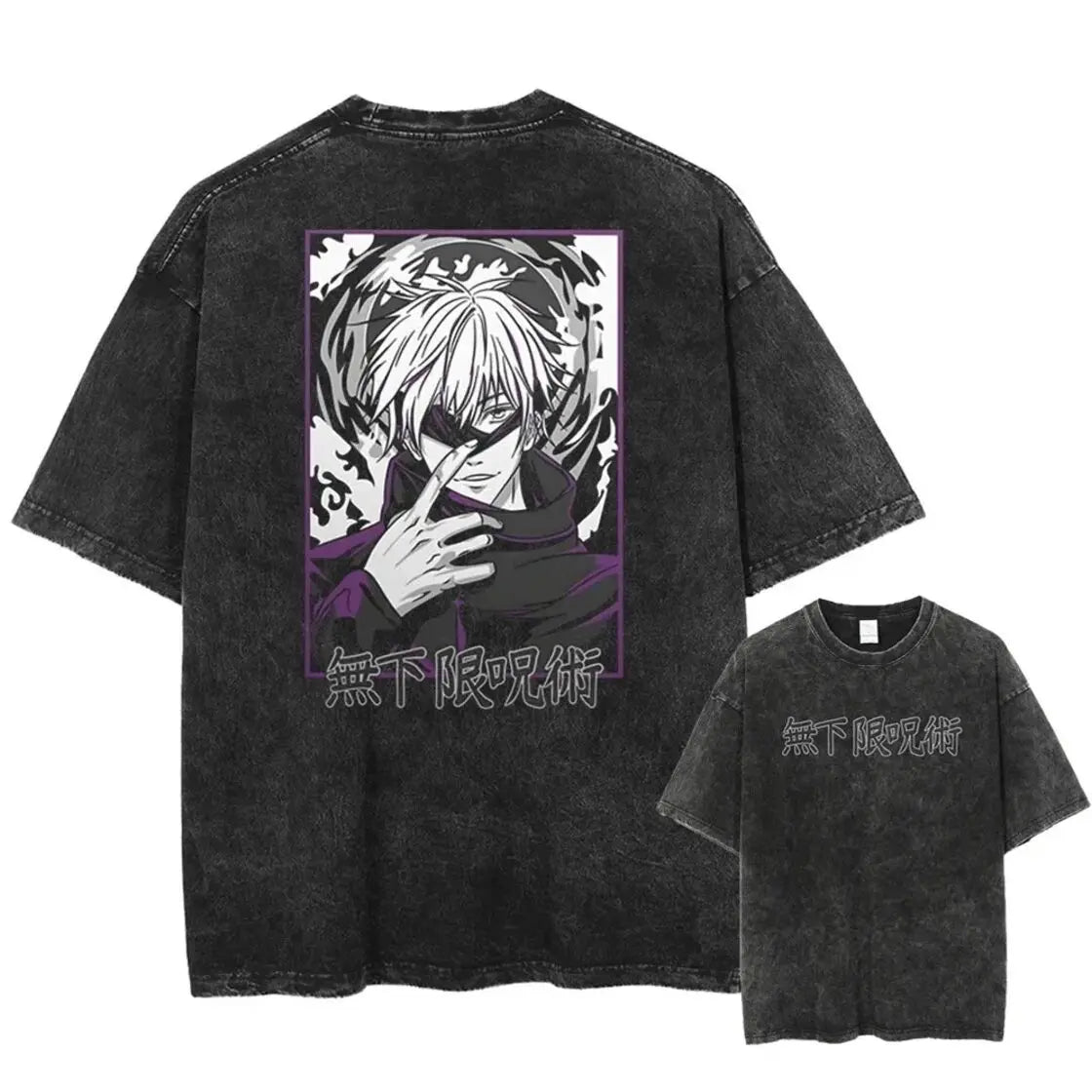 New Arrival Mens Clothes Tee Shirt Homme Graphic T-Shirts Men Tshirt for Men Ropa Hombre Jujutsu Kaisen Washed Camisetas