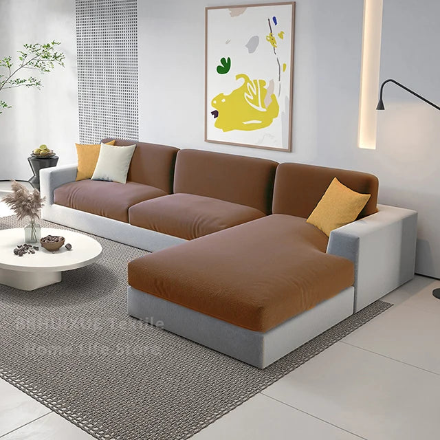 Super Soft Velvet Sofa Seat Cushion Cover Plain Color Stretch Thicken Sofa Cover Sectional Couch L Shape Corner Armchair Covers