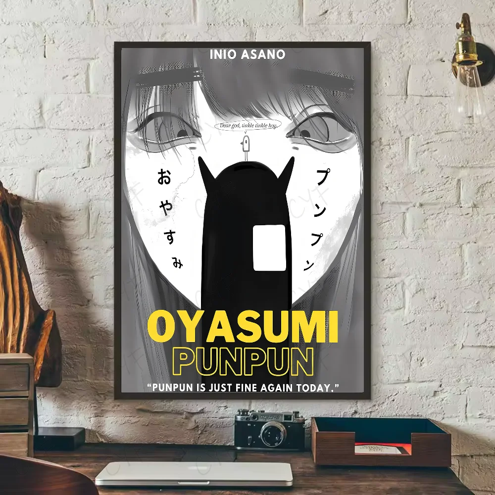 Anime G-Goodnight Punpun Poster Waterproof Wall Art High Quality Print Movie Posters For Living Bedroom Retro Room Decor Gift
