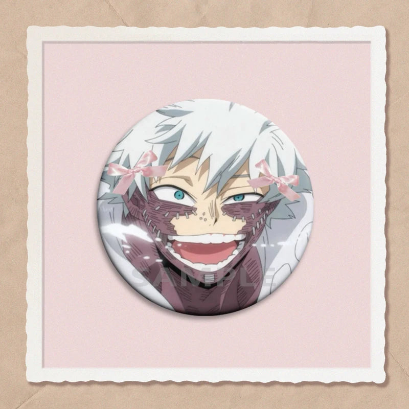 32/44/58mm Hot Anime My Hero Academia Dabi Button Pins Creative Brooches Cartoon Badge for Backpack Collar Decoration Gifts