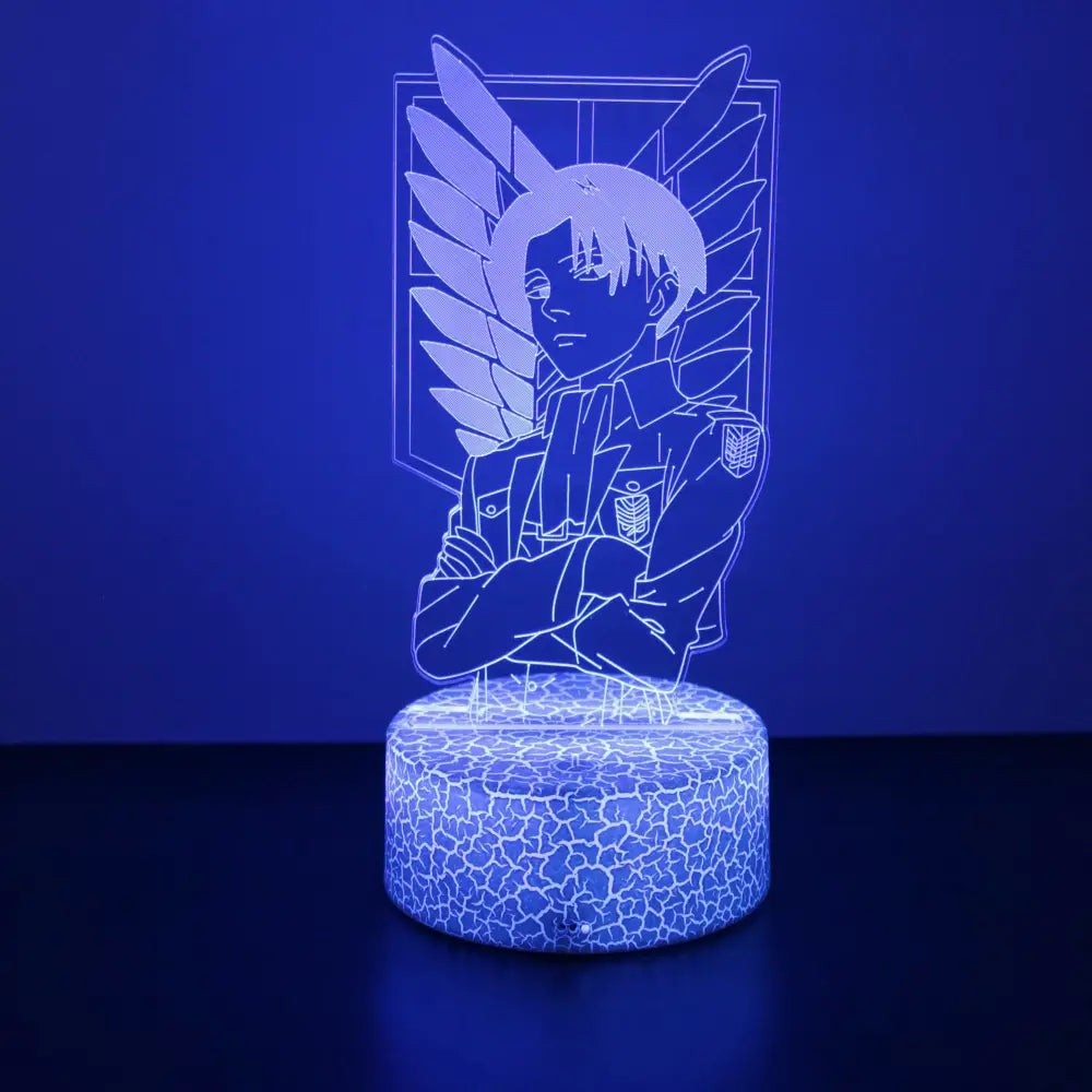 Attack on Titan Levi 3D LED Lamp – RGB Remote Night Light