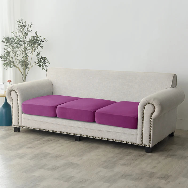 1pc Plush Sofa Slipcover Anti-slip Elastic Sofa Cover for Bedroom Office Living Room Home Decor Couch Cover Furniture Protector