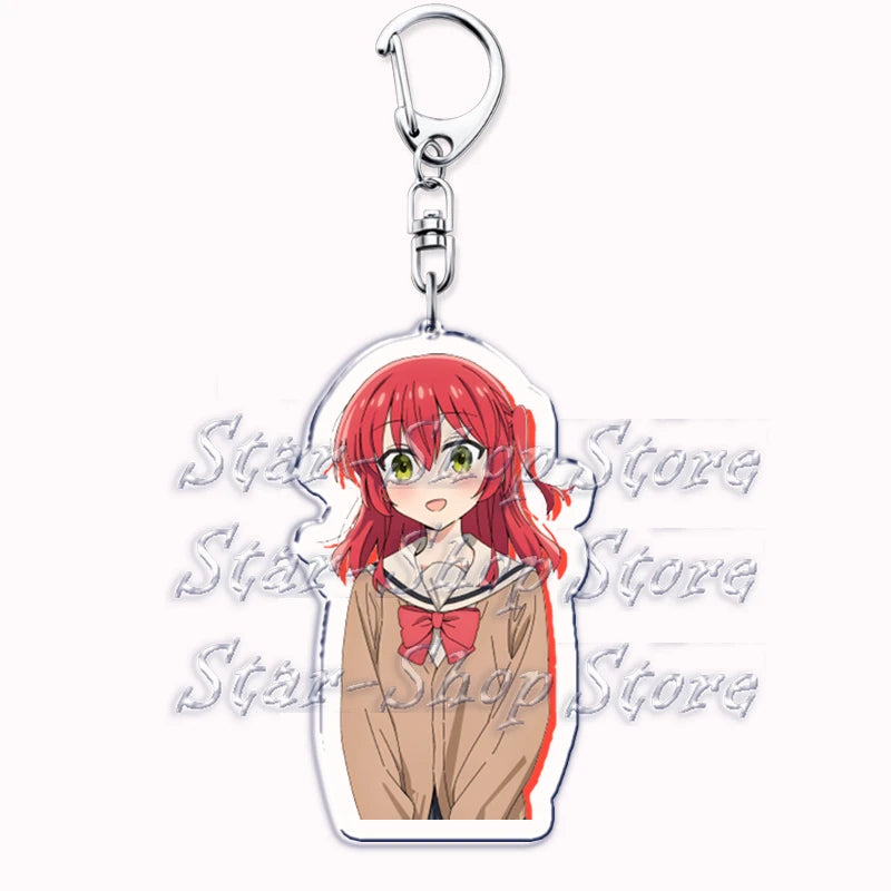 Cute Cartoon Anime Keychains for Accessories Bag Hitori Gotoh Nijika Ijichi Ryo Yamada Ikuyo Kita Keyring Jewelry Fans Gifts