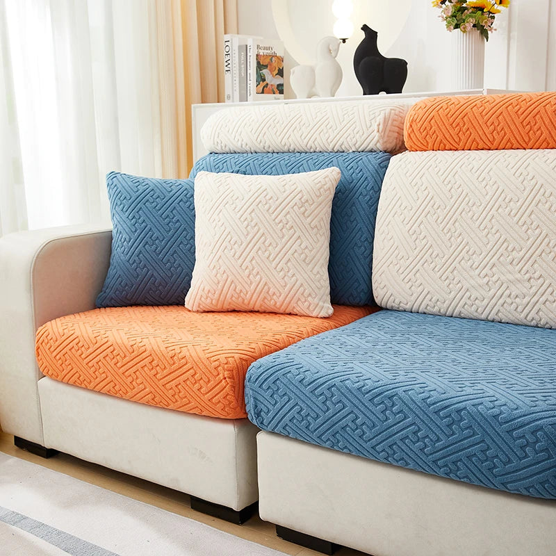 Thicken Sofa Seat Cushion Cover Jacquard Chair Cover Sofa Slipcover Stretch Adjustable Sofa Cover Pets Kids Furniture Protector