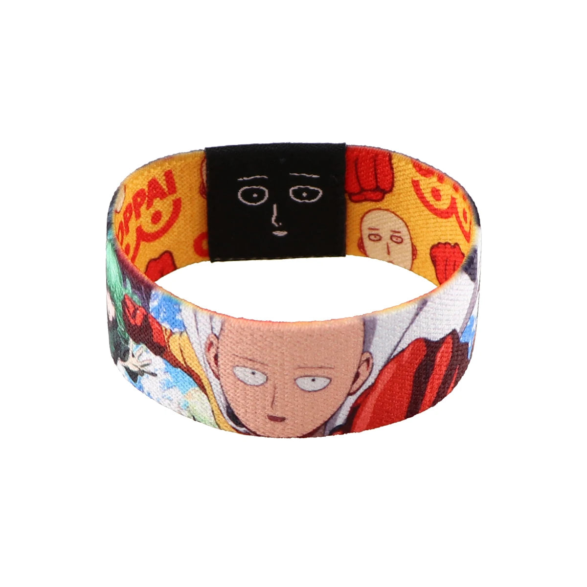 Anime Stretch Wristband Bracelet Cool Men Women Wide Band Bangles Fashion Armband Accessories