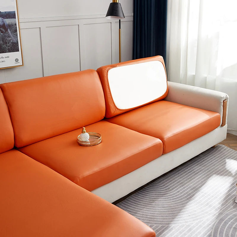 easy clean waterproof PU funiture protector solid sofa cover Corner sofa seat slipcover elastic stretch couch cover