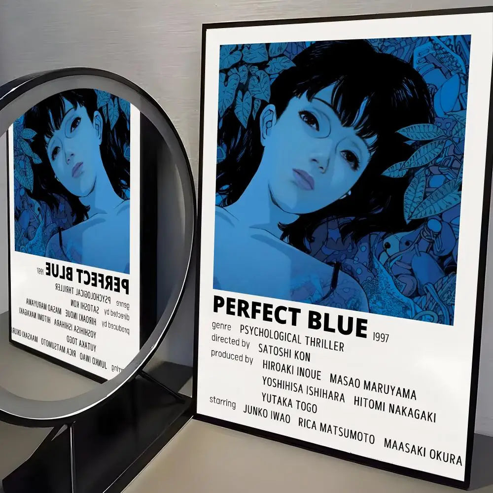 Anime P-perfect Blue Poster Modern PP Paper Wall Art Sticker Minimalist Decorative for Cafe Office Bar Home Wall Decor Gift