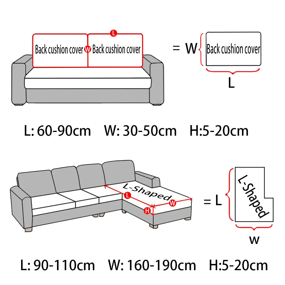 Anti-Dirt Velvet Sofa Cushion Slipcover Elastic Chair Seat Protector for Pets and Furniture Sofa Cover Living Room Bedroom Decor